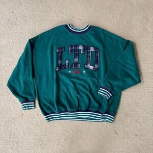 Women's XL LTD Limited Too Plaid Crewneck Sweatshirt